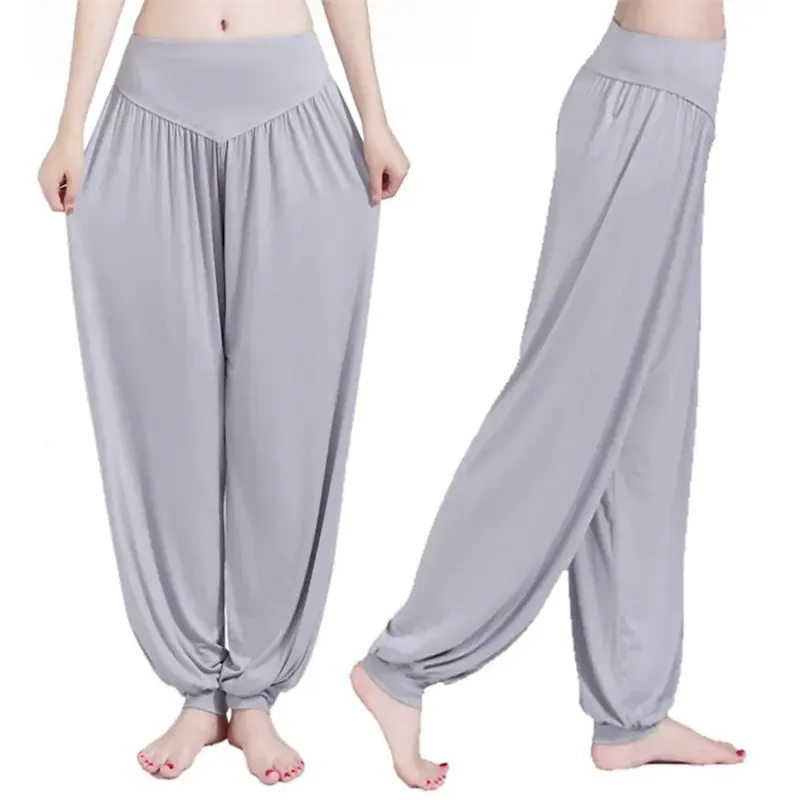 Women's Harem Pants Breathable Quick Dry Moisture Wicking Zumba Belly Dance Yoga Bloomers Bottoms Light Purple White Black Modal Spandex Plus Size Sports Activewear High Elasticity Loose Fit - Image 6