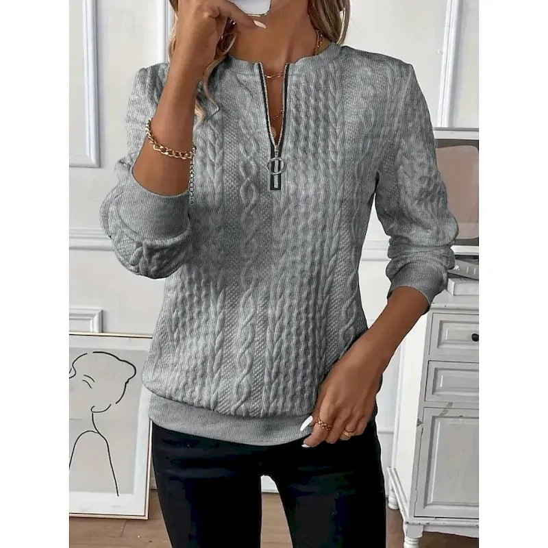 Women's Midi Dress Casual Dress Winter Dress Fashion Modern Daily Weekend Regular Fit Plain Long Sleeve Hooded Grey Winter Autumn - Image 5