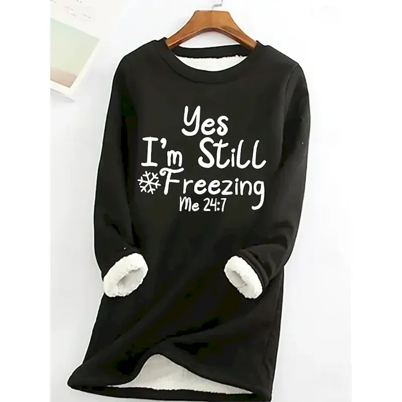 Women's Pullover Sweatshirt Letter Casual Comfrt Long Sleeve Crew Neck Round Neck Regular Tops Street Dailywear Print Black Yellow Pink Red Blue Fall Winter - Image 5