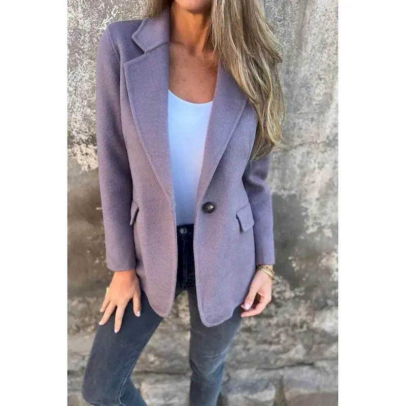 Women's Blouse Plain Modern Casual Long Sleeve Shirt Collar Regular Tops Holiday Going out Buttons Pocket Black Yellow Pink Camel Purple Summer - Image 6