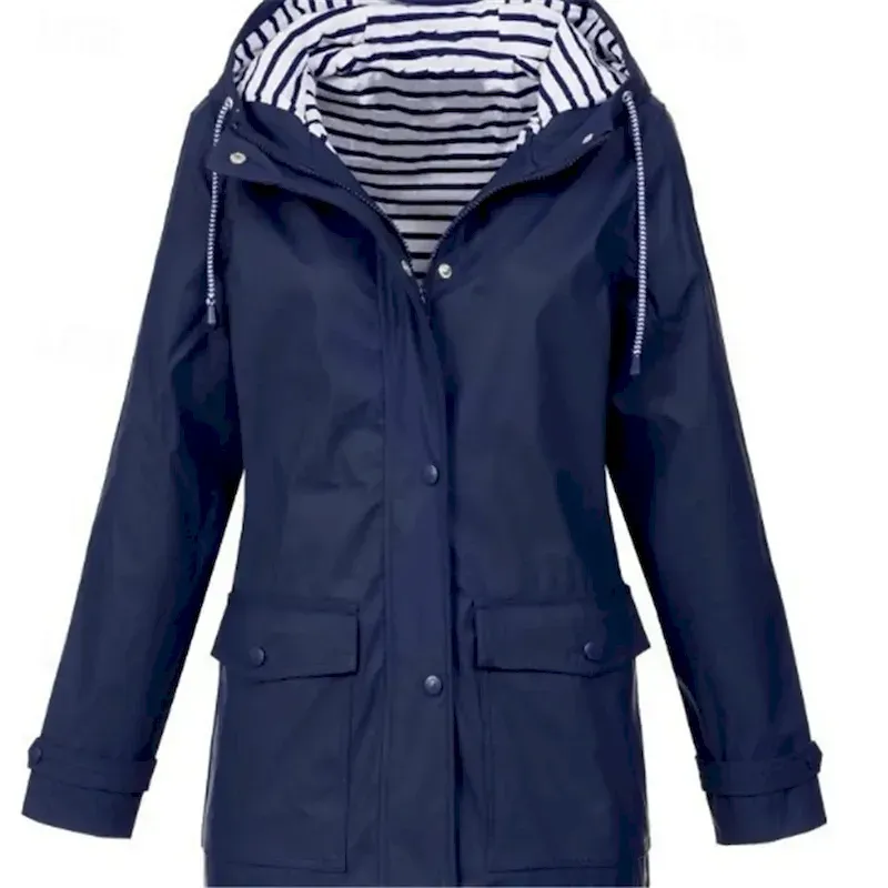 Women's Hoodie Jacket Comfortable Breathable Zipper Pocket Casual Plain Outdoor Vacation Street Casual Zipper Regular Hooded Regular Fit Long Sleeve Outerwear Black White Yellow Spring Fall - Image 3