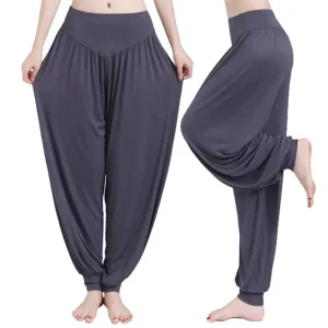 Women's Harem Pants Breathable Quick Dry Moisture Wicking Zumba Belly Dance Yoga Bloomers Bottoms Light Purple White Black Modal Spandex Plus Size Sports Activewear High Elasticity Loose Fit