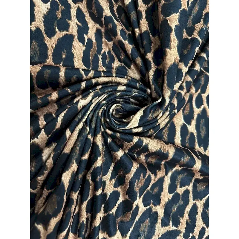 Women's Skirt A Line Fashion Casual Maxi High Waist Skirts Leopard Print Micro-elastic Street Daily Leopard Summer Polyester - Image 6